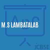M.S Lambatalab Middle School Logo