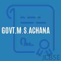 Govt.M.S.Achana Middle School Logo