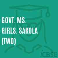 Govt. Ms. Girls. Sakola (Twd) Middle School Logo