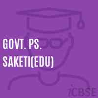 Govt. Ps. Saketi(Edu) Primary School Logo
