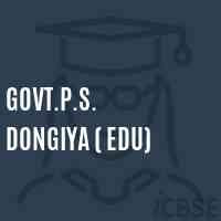 Govt.P.S. Dongiya ( Edu) Primary School Logo