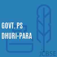 Govt. Ps Dhuri-Para Primary School Logo