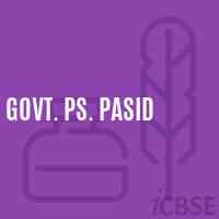 Govt. Ps. Pasid Primary School Logo