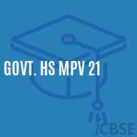 Govt. Hs Mpv 21 School Logo