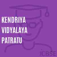 Kendriya Vidyalaya Patratu Senior Secondary School Logo