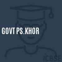 Govt Ps.Khor Primary School Logo
