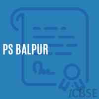 Ps Balpur Primary School Logo