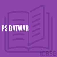 Ps Batwar Primary School Logo