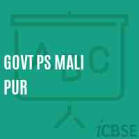 Govt Ps Mali Pur Primary School Logo