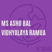 Ms Asho Bal Vidhyalaya Ramua Primary School Logo