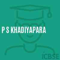 P S Khadiyapara Primary School Logo