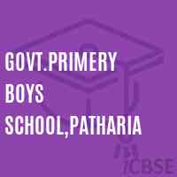 Govt.Primery Boys School,Patharia Logo