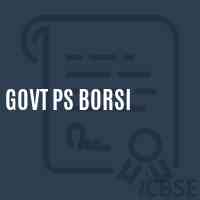 Govt Ps Borsi Primary School Logo