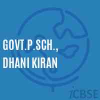 Govt.P.Sch., Dhani Kiran Primary School Logo