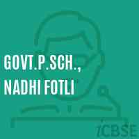 Govt.P.Sch., Nadhi Fotli Primary School Logo