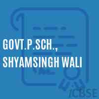 Govt.P.Sch., Shyamsingh Wali Primary School Logo