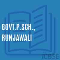 Govt.P.Sch., Runjawali Primary School Logo