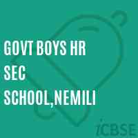 Govt Boys Hr Sec School,Nemili Logo
