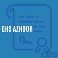 Ghs Azhoor Senior Secondary School Logo