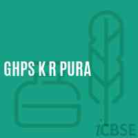 Ghps K R Pura Middle School Logo