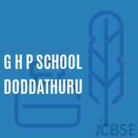 G H P School Doddathuru Logo
