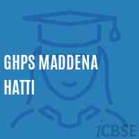 Ghps Maddena Hatti Primary School Logo