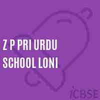 Z P Pri Urdu School Loni Logo