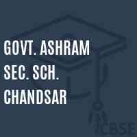 Govt. Ashram Sec. Sch. Chandsar Secondary School Logo