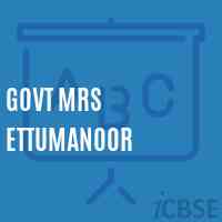 Govt Mrs Ettumanoor Secondary School Logo