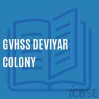 Gvhss Deviyar Colony Senior Secondary School Logo