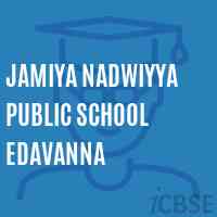 Jamiya Nadwiyya Public School Edavanna Logo