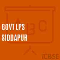 Govt Lps Siddapur Primary School Logo