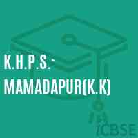 K.H.P.S.` Mamadapur(K.K) Middle School Logo