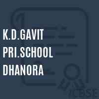 K.D.Gavit Pri.School Dhanora Logo