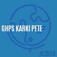 Ghps Karki Pete Middle School Logo