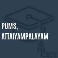 PUMS, ATTAiYAMPALAYAM Middle School Logo