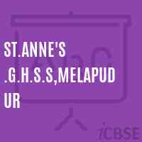 St.Anne'S .G.H.S.S,Melapudur High School Logo