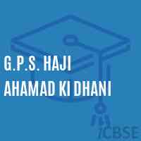 G.P.S. Haji Ahamad Ki Dhani Primary School Logo