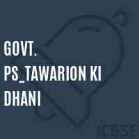 Govt. Ps_Tawarion Ki Dhani Primary School Logo