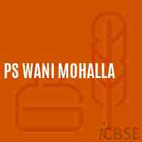 Ps Wani Mohalla Primary School Logo