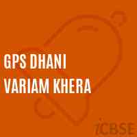 Gps Dhani Variam Khera Primary School Logo