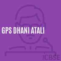 Gps Dhani Atali Primary School Logo