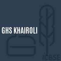 Ghs Khairoli Secondary School Logo