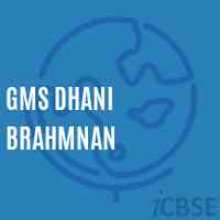 Gms Dhani Brahmnan Middle School Logo
