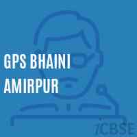 Gps Bhaini Amirpur Primary School Logo