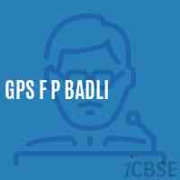 Gps F P Badli Primary School Logo