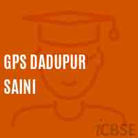 Gps Dadupur Saini Primary School Logo