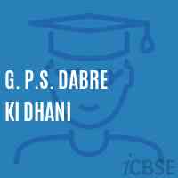 G. P.S. Dabre Ki Dhani Primary School Logo