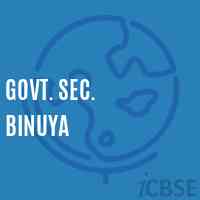 Govt. Sec. Binuya Secondary School Logo