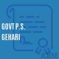 Govt P.S. Gehari Primary School Logo
